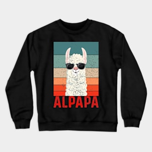 Alpapa Father's Day Best Dad Alpaca Crewneck Sweatshirt